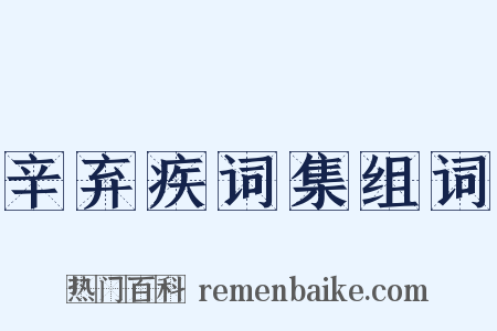 辛弃疾词集组词是什么意思的图片